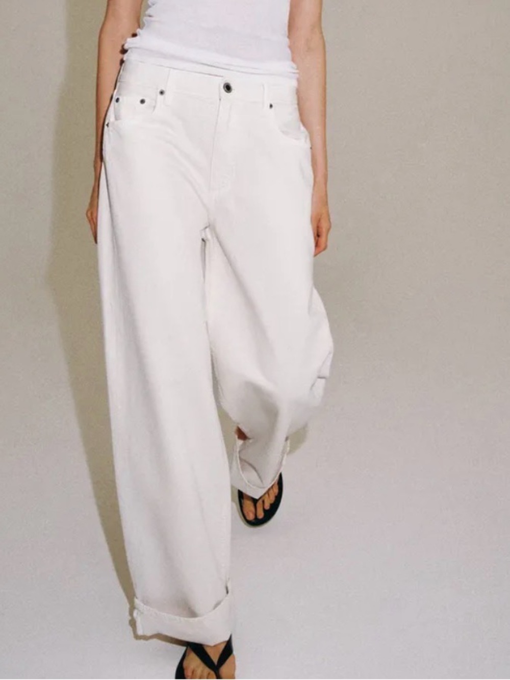 Zara  OYSTER Wide-Leg mid-Rise Jeans SZ 29. Fall 2026 NWT